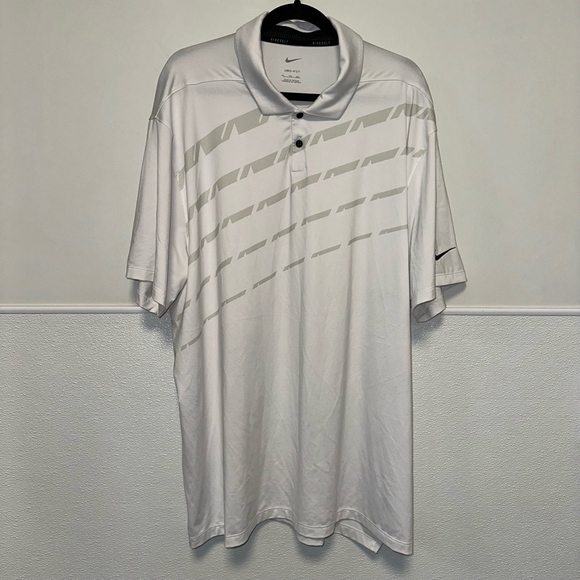 Men's Nike Golf Polo XXL White Gray Dri-FIT - Picture 8 of 8